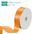 thumbnail image 2 of Uxcell Satin Ribbon, Single Face Polyester Satin Ribbon for Gift Wrapping, Crafts Orange 1-1/2 inch, 2 of 3