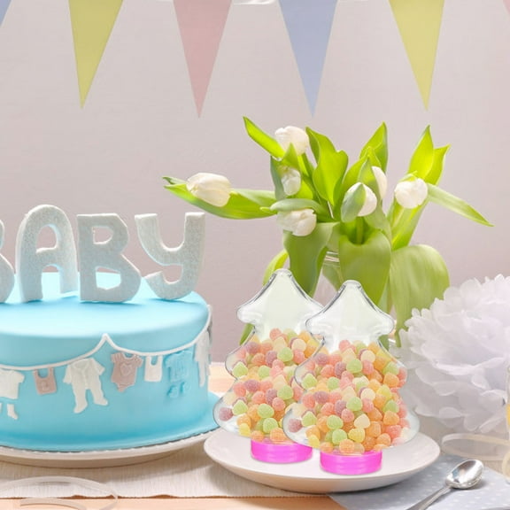 WHAMVOX 25Pcs Christmas Tree Shape Plastic Storage Bins With Lids For present Giving And Holiday Decor