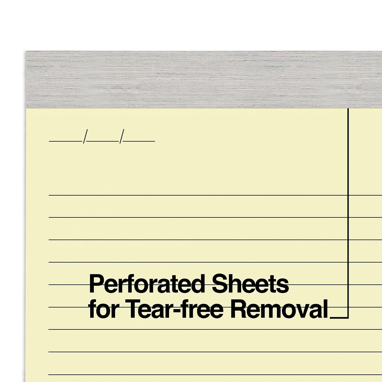 Staples TRU RED Notepads8.5" x 11.75"Wide RuledCanary50 Sheets/Pad TR57381