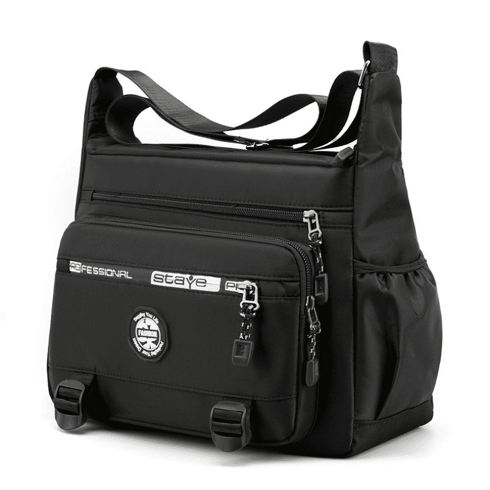 1pc Multi layer Multifunctional Men s Sling Bag Messenger Bag Large Capacity Single Shoulder Bag Durable Abrasion Resistant Backpack For Business