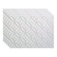 thumbnail image 1 of FASÃ„DE Rings Decorative Vinyl 18in x 24in Backsplash Panel in Matte White (5 Pack), 1 of 15