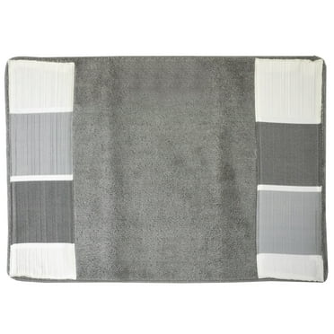 Popular Bath Modern Line Bathroom Bath Rug 21"x32" Gray