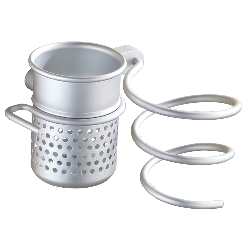 Hair Dryer Holder Wall Mounted Hair Dryer Hanging Rack With Organizer