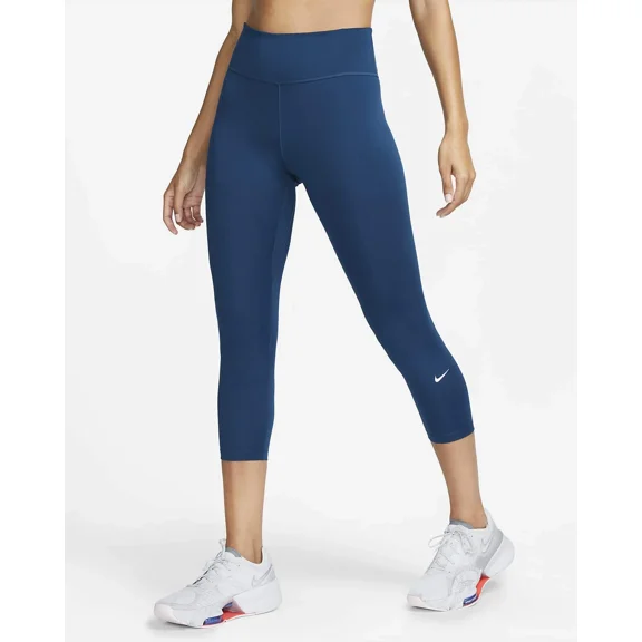 Nike One Lux 7/8 Tights in Court Blue/Clear, Size 2X