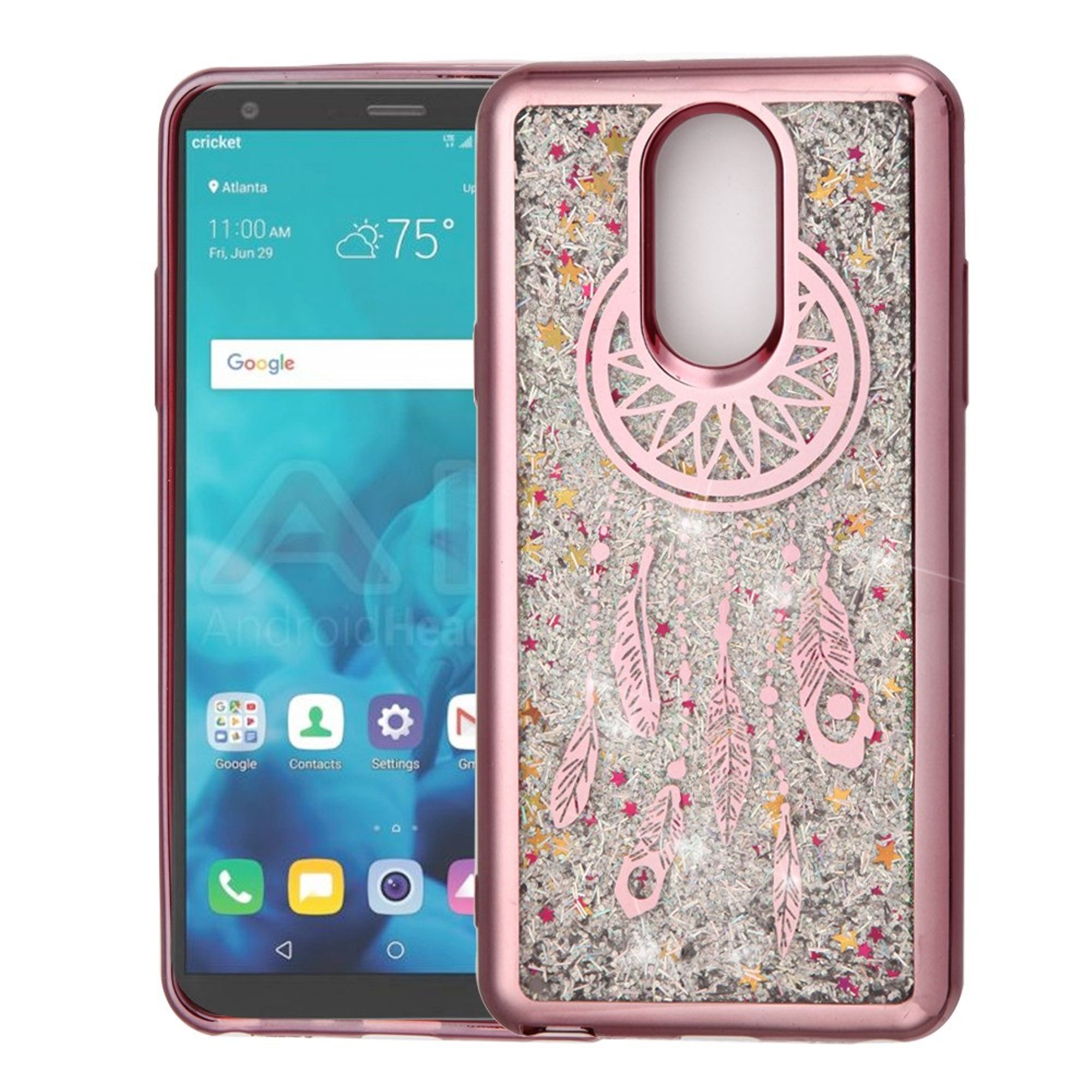 LG Stylo 4 case by Insten Luxury Quicksand Glitter Liquid Floating
