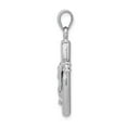 thumbnail image 2 of 14K White Gold Charm Pendant Themed 30 mm 14 Hollow Crucifix, 2 of 4