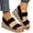 White, variant on Women's Platform Sandals Comfortable Open Toe Ankle Strap Summer Wedge Walking Shoes Black 7.5