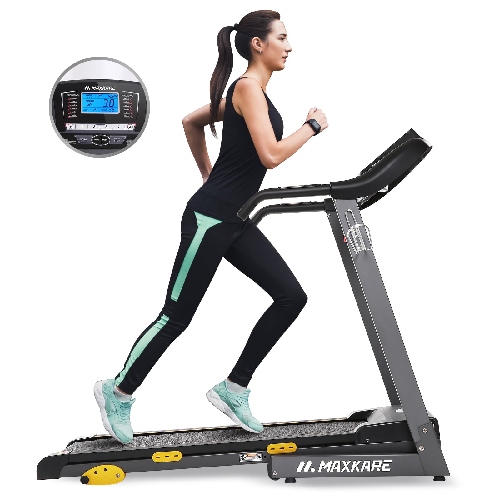 Manual Walking Incline Treadmill Folding 2-in-1 Sit Up Exercise Machine Home Gym 