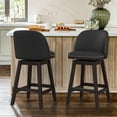 thumbnail image 5 of Dycanpo 26'' Swivel Bar Stools Set of 2, Counter Stools with Back & Footrest for Kitchen,Black, 5 of 11