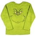 thumbnail image 3 of Dr. Seuss Adult Unisex The Grinch Who Stole Christmas Sherpa Pullover Long Sleeve Top For Women or Men, 3 of 7