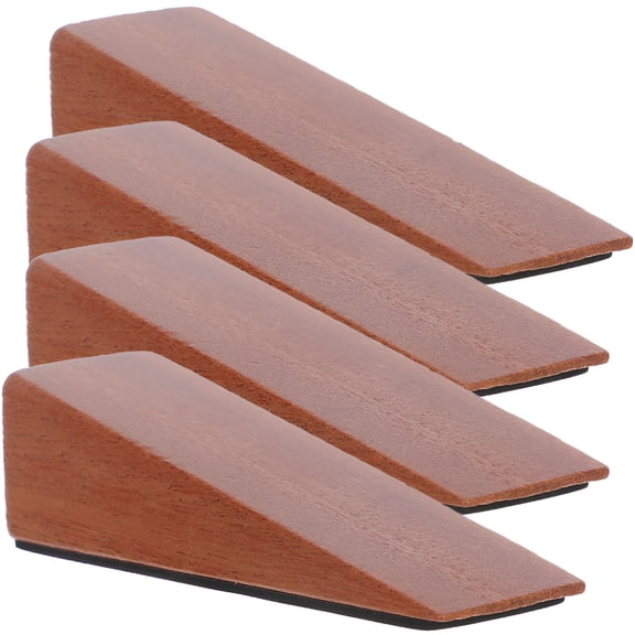 XIBUFE 2026 New 2 Pcs Heavy Duty Wooden Door Stopper Wedge Non-Slip Door Stops No Drill Installation Doors Stop Replacement Creative Door Safety Stopper for Bedroom,Bathroom,Office