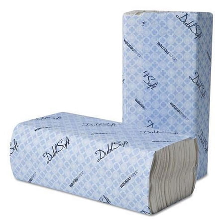 Wau 00049 DublSoft C-Fold Towel, White, Unscented, 200/Pack, 12 Packs/Carton