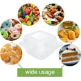 thumbnail image 5 of NOGIS 100 PCS 5 x 5 Inch Clear Plastic Take out Containers,Disposable Clamshell Dessert Container with Lid, for Salads, Pasta, Sandwiches（Square）, 5 of 7