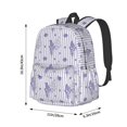 thumbnail image 6 of Rateoe Bouquet and Lavender Flowers Pattern Student Backpack,Backpack for School,Lightweight Bag,Travel Backpack,Outdoor Backpack,Large Capacity Backpack, 6 of 8