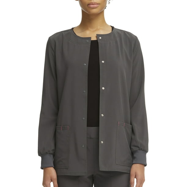 Scrubstar Women's Ethical Fabric Stretch Snap Front Active Warm Up