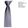 thumbnail image 7 of Skymirror Men Tie Business Tie Work Formal Occasion Stripe Silky Smooth Anti-wrinkle Adjustable Lightweight Clothes Matching Party Wedding Necktie, 7 of 7