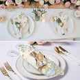 thumbnail image 3 of Easter Cloth Napkins, Pastoral Spring Bunny Eggs Botanical Flowers Leaf Washable and Reusable Dinner Napkins Set of 4, Table Napkin for Kitchen Party Birthday Wedding Hotel Housewarming 20"x20", 3 of 9