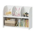 thumbnail image 6 of DUOSONG Kids Bookcase With 4 Compartments, Storage Book Shelf, Storage Display, Rack,Toy Organizer For Children'S Room, Playroom, Nursery White MDF Furniture Youth, Kids & Baby Furniture, 6 of 13