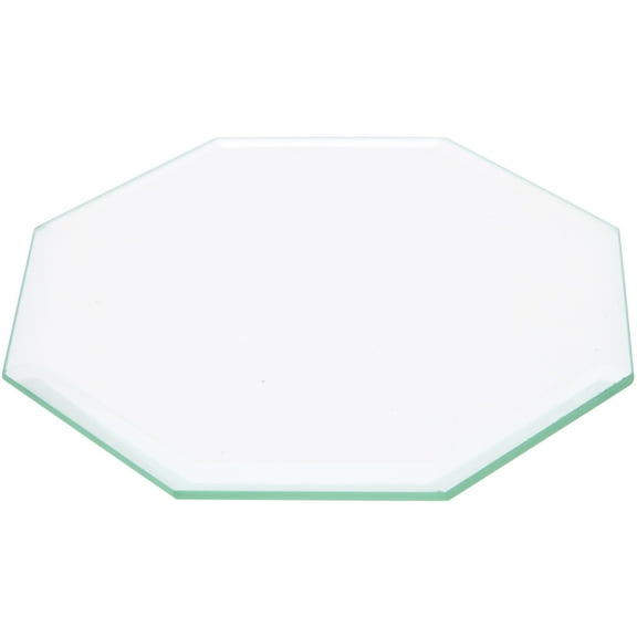 Plymor 3.5" Octagon, 3mm Thick Beveled Clear Glass, Pack of 3