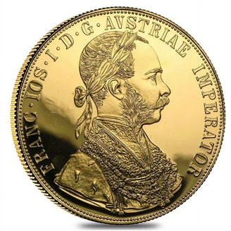 1915 Austria Gold 4 Ducat AU-BU, Emperor Franz Joseph I