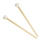 thumbnail image 1 of 1 par de mazos para timbales con cabeza de fieltro y mango de madera (blancos), 1 of 7