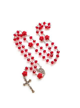 Granata Red Crystal beads Rosary