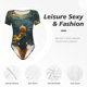thumbnail image 4 of Balery Whimsical Starry Night Scene Body de cuello redondo de manga corta para mujer Tops de manga corta Tops básicos-XX-Large, 4 of 7
