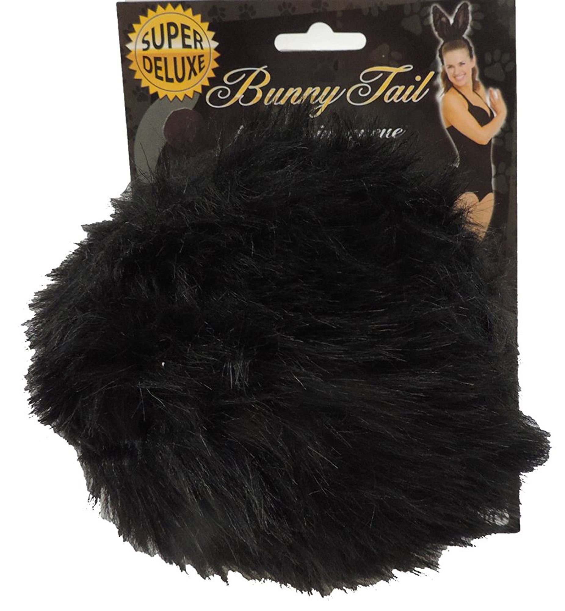 Deluxe Jumbo Black Bunny Rabbit Tail Costume Accessory