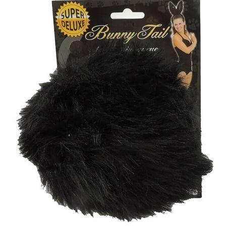 Deluxe Jumbo Black Bunny Rabbit Tail Costume Accessory
