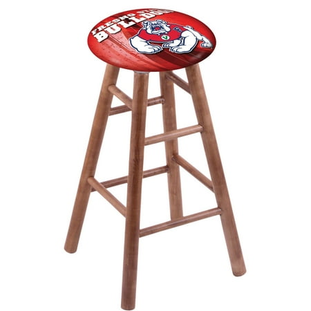 - Maple Bar Stool in Medium Finish with Fresno State Seat by the Holland Bar Stool Co.