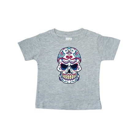 

Inktastic Day of the Dead Halloween Candy Skull Edgey Colors Gift Baby Boy or Baby Girl T-Shirt