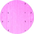 thumbnail image 1 of Ahgly Company Indoor Round Solid Purple Modern Area Rugs, 3' Round, 1 of 4