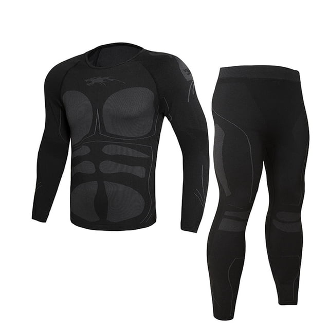 Men's Suit - Functional Outdoor Thermal Underwear Set with High Elasticity and Breathable Slim Fit for Men