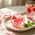 thumbnail image 5 of Strawberry Fruit Squishy Toy, Transparent Plastic Sensory Fidget with Pink Slice Details for Study Breaks, 5 of 6