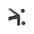 thumbnail image 5 of mDesign Glass Top Coffee Table - Large Minimalistic Rectangular Geometric Metal Accent Furniture Unit for Living Room, Basement, Home Office, Garage, and Bedroom - Black Black Coffee Table, 5 of 6