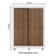 thumbnail image 3 of Ropero Closet Madesa Denver 2 Puertas Corredizas con Pies Blanco/Marrón, 3 of 5
