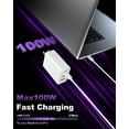 thumbnail image 3 of Bloque de carga Auorld USB C de 100 W con cable de 10 pies para MacBook Pro/Air, 3 of 7
