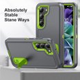 thumbnail image 4 of JTCASES Compatible with Samsung Galaxy S23 Case Heavy Duty Protective Rugged Phone Case, Full Body Anti-dust Shockproof Drop Proof Armor Durable Cover for Galaxy S23 6.1 inch, Gray/Green, 4 of 7