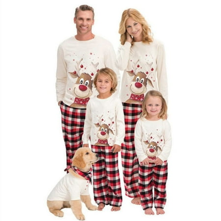 

HAWEE Family Christmas Pajamas Matching Sets - Christmas Matching Sleepwear for Adults and Kids Holiday Xmas Sleepwear Set Collection