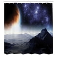 thumbnail image 3 of Ambesonne Galaxy Shower Curtain, Science Fiction Nature, 69"Wx70"L, Purple Black Orange, 3 of 5