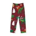 thumbnail image 4 of Junzan Men'S Pajama Pants Dinosaur Christmas Happy New Year Sleepwear Pants Pj Bottoms Drawstring And Pockets, 4 of 9