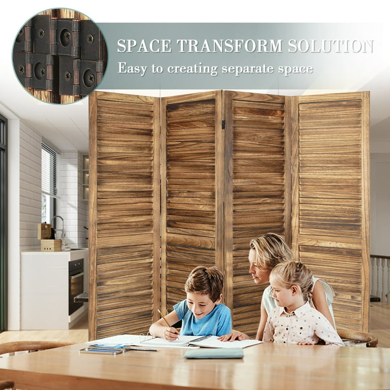 Fionafurn Panel Room Divider, Folding Room Divider, Wood