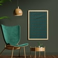thumbnail image 2 of Geometric Wall Art with Frame, Illustration of Repetitive Irregularly Triangular Shaped Motifs, Printed Fabric Poster for Bathroom Living Room, 23" x 35", Dark Teal and Multicolor, by Ambesonne, 2 of 2