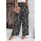 thumbnail image 4 of Women Floral Print Palazzo Pants Summer Bohemian Wide Leg Pants High Waist Casual Lounge Pant Trousers with Pockets, 4 of 5