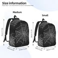 thumbnail image 3 of Bixox A Web With A Spider Printing Canvas Backpack Lightweight Casual Travel Backpack School Backpack Fits 15.6 Inch Notebook, 3 of 5