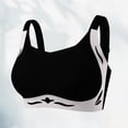 thumbnail image 2 of Iugvhana Women's Seamless Bras Full Coverage Wireless Bra Wide Straps Push Up Bras Anti-Sagging Breathable Everyday Adjustable Bra Black M, 2 of 6