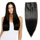 thumbnail image 2 of Xihbxyly Clip de Ocho Piezas de Cabello Largo Negro de Moda para Mujer Cabello Real Cabello Humano, 2 of 7