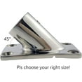 thumbnail image 4 of ABCISI Heavy Duty Boat Hand Rail Fitting, 45 Degree 1 inch Rectangular Base-Marine 316 Stainless Steel Deck Hardware, 4 of 13
