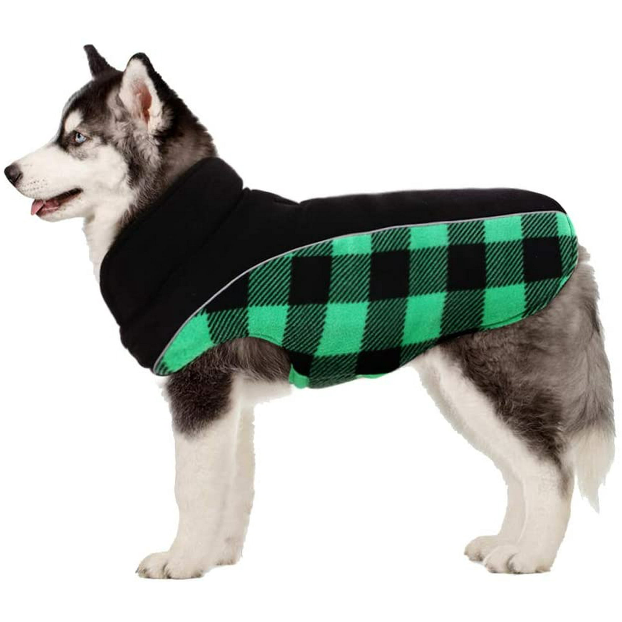 Reversible Dog Cold Weather Coat Reflective Waterproof Winter Pet Jacket British Style Plaid Dog Coat Warm Cotton Lined Vest Windproof Outdoor Apparel for Small Medium and Large Dogs Walmart
