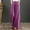 Purple, variant on Women's Plus Capri Pants for Women Dressy Casual Petite Women Solid Pants High Waisted Wide Leg Pants Fashion Drawstring Elastic Trousers Comfy Straight Leg Long Pants